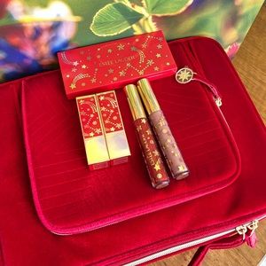 Estée Lauder Lip Sticks and Lip Gloss Eye Shadow with Carrying Case Set